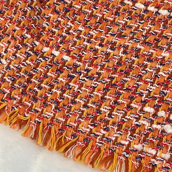 NWOT Maje Orange Knitted Tweed Crop Top - Picture 4 of 5
